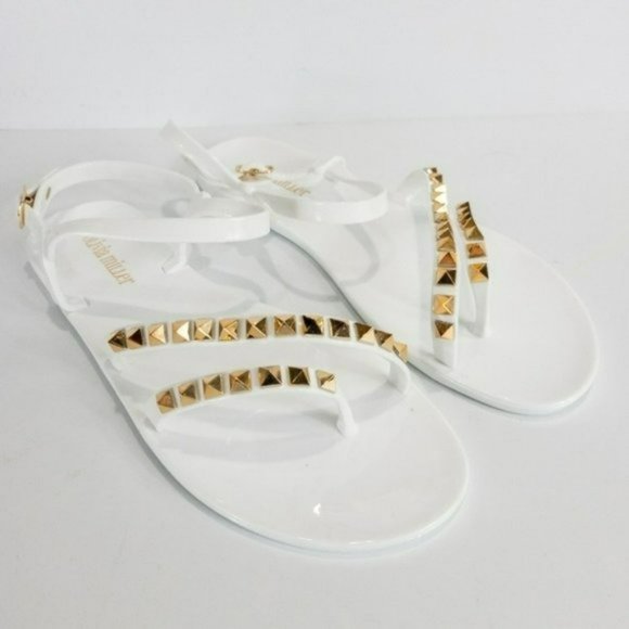 Olivia Miller Tramore Jelly Sandals White -9 - Picture 2 of 4